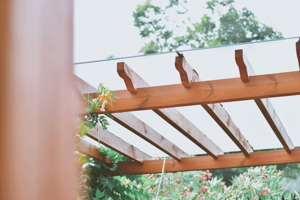 Pergola toile et bois